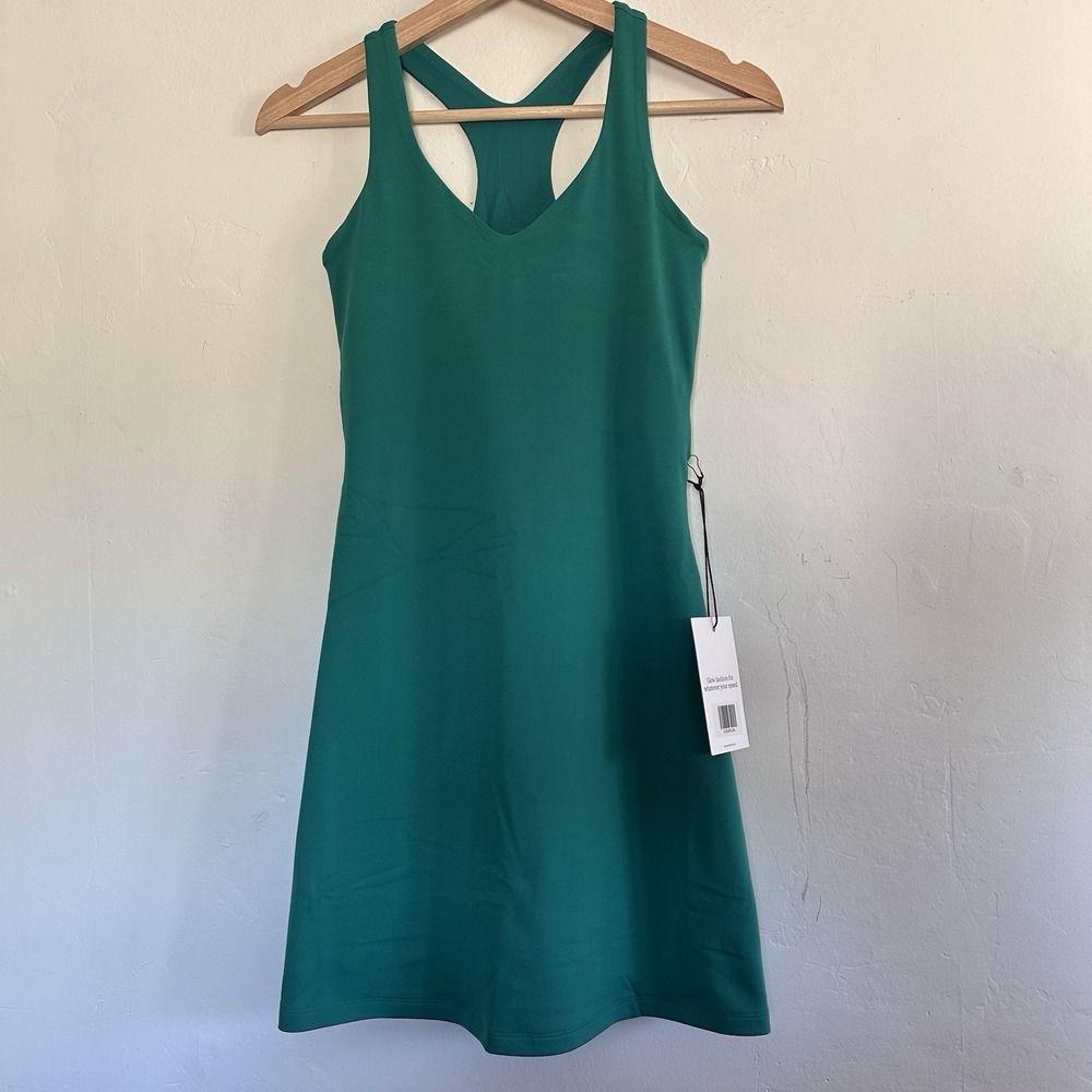 Girlfriend Collective Dress Athliesure Active PickleBall Green Sporty NWT Small